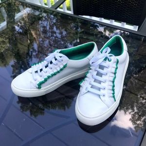 Tory Burch Sport Leather Ruffle Sneakers size 7